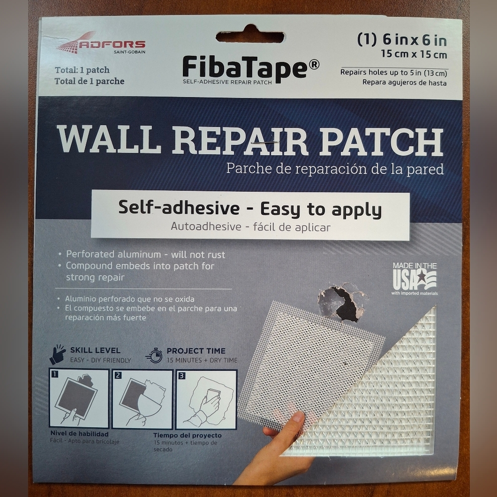 Satin-Gobain ADFORS FibaTape Reinforced Aluminum Self Adhesive Wall Repair